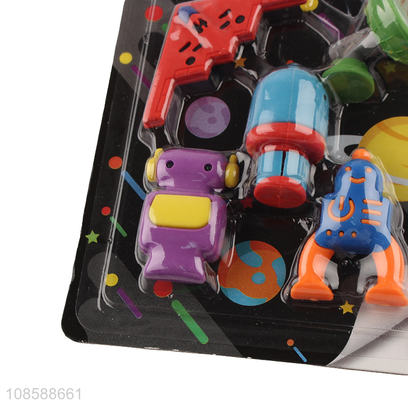 Wholesale from china cartoon outer-space eraser set for stationery