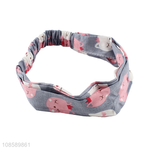 Low price cartoon pattern elastic hairband headband for girls
