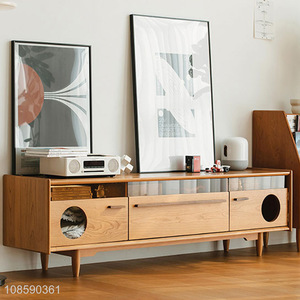 Online wholesale wooden living room storage cabinet TV stand cabinet