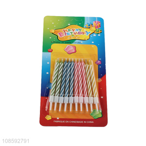 Online wholesale 10pcs spiral birthday candles spiral cake candles