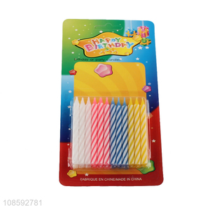 Wholesale 24pcs spiral birthday candles birthday party cake candles