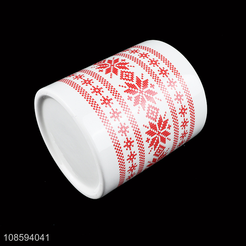 Good quality ceramic sealed can storage jar for Christmas decor