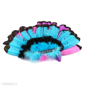 Hot selling dancing party decoration feather headdress