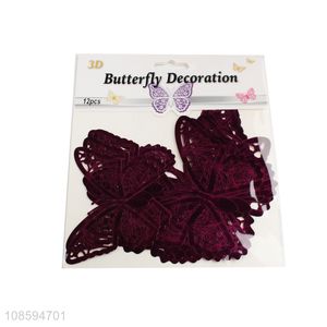 New style wedding decoration hollow 3d butterfly decoration