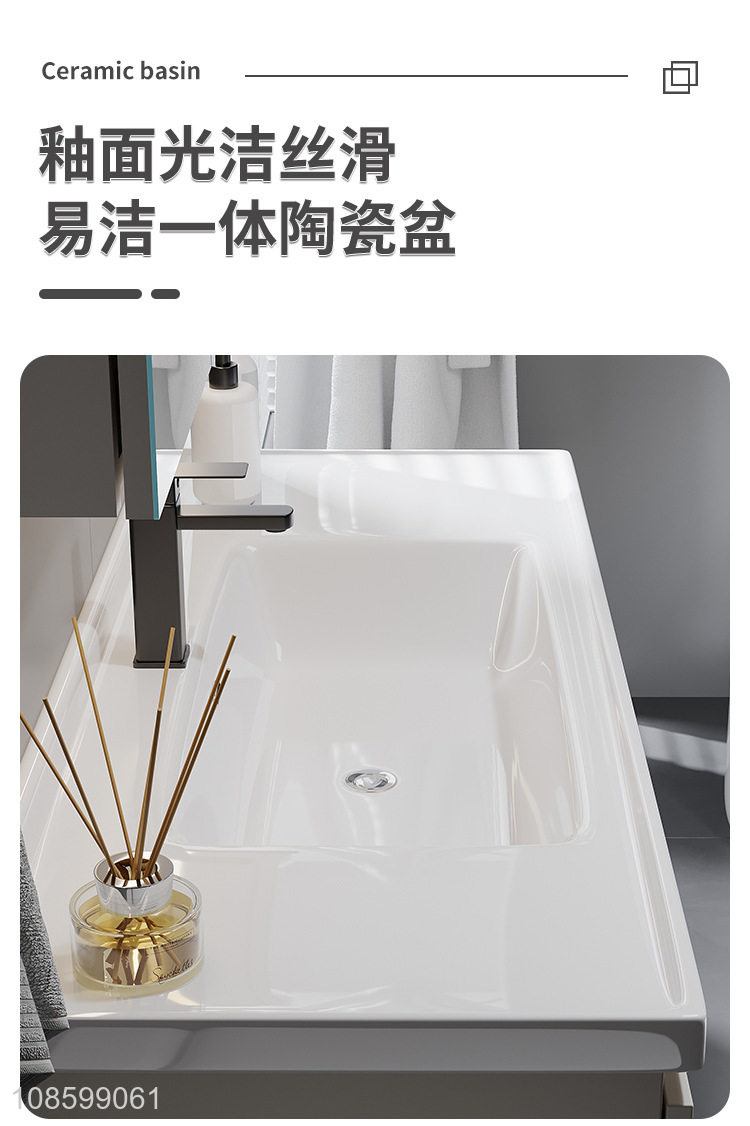 Popular products ceramic washbasin smart mirror cabinet for bathroom