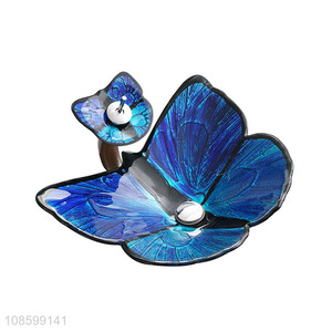 New product butterfly shaped glass wash basin bathroom sink set