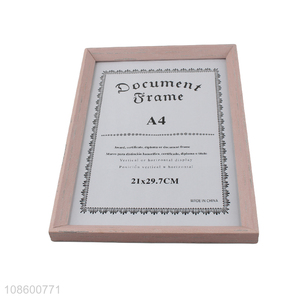 High quality A4 certificate document frame without stand