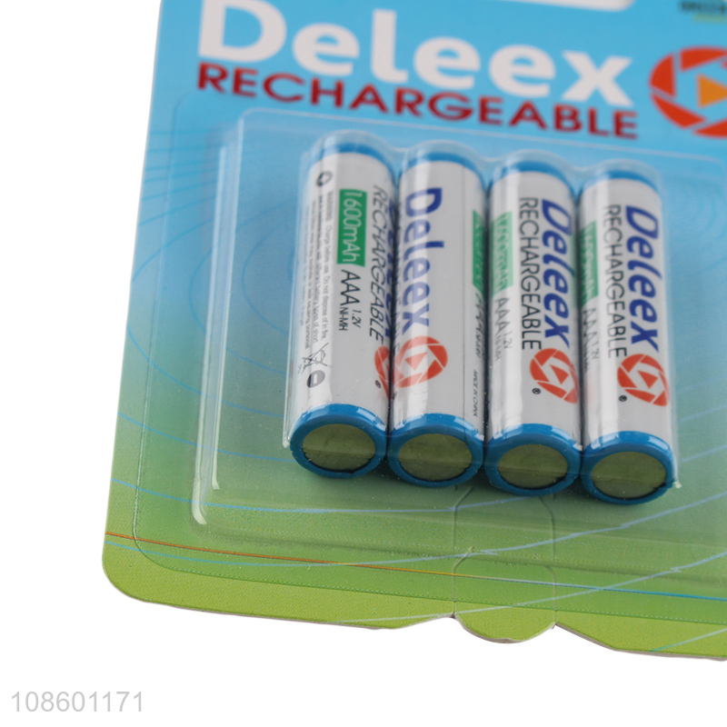 Low price 4pieces 1.2v eco-friendly 1600mAh rechargeable batteries