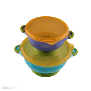Good price suction cup baby complementary food <em>bowl</em> with lid