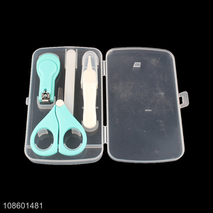 Wholesale 4pcs baby nail care set nail clipper and scissors set