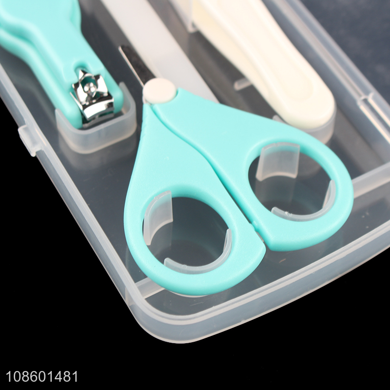 Wholesale 4pcs baby nail care set nail clipper and scissors set