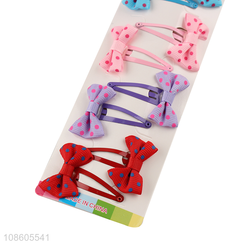 Hot selling bowknot hair clips non-slip snap hair clips