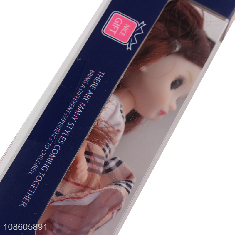 Online wholesale 6 inch fashion doll delicate girl doll for kids