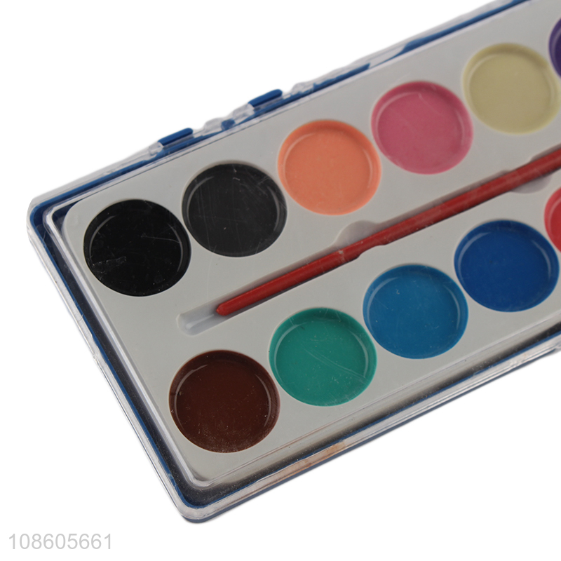 Wholesale 16 colors washable watercolor paint set for beginners