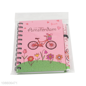 Hot items school stationery notebook diary book with pen