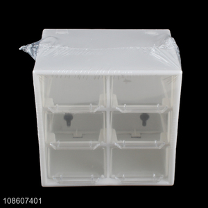 Hot products plastic desktop jewelry storage box with 6drawer
