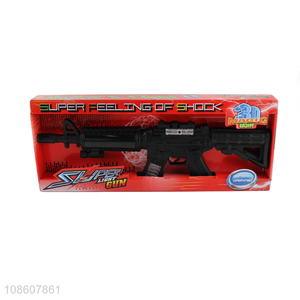Wholesale simulation machine gun toys with 3D magic light for kids