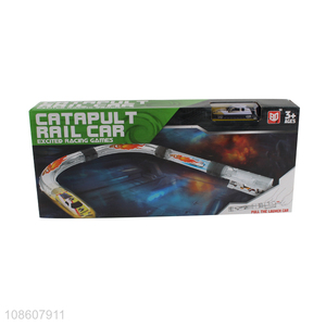 Wholesale 15pcs metal catapult rail car set track toy for kids