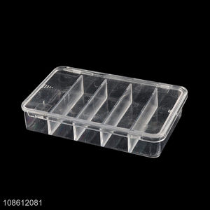 Wholesale 5-compartment plastic fishing gear storage box for fishing lures