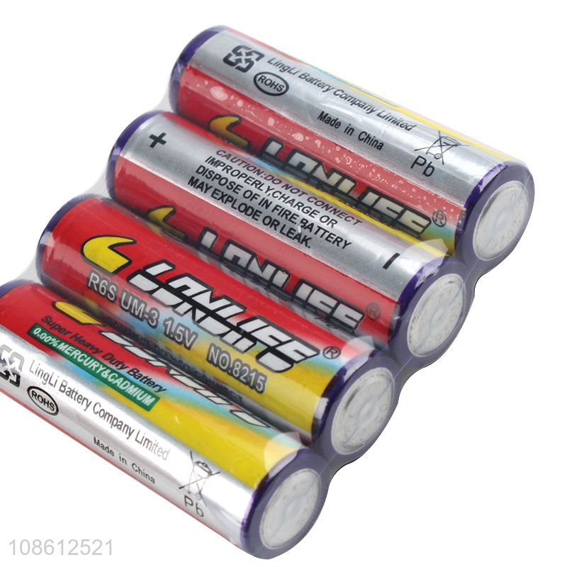 Good price 1.5V AA carbon-zinc batteries long lasting dry batteries
