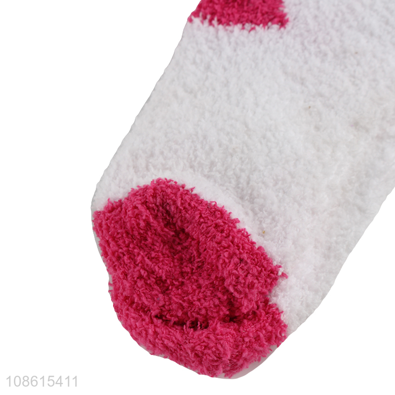Factory supply women fleece half socks winter socks for sale
