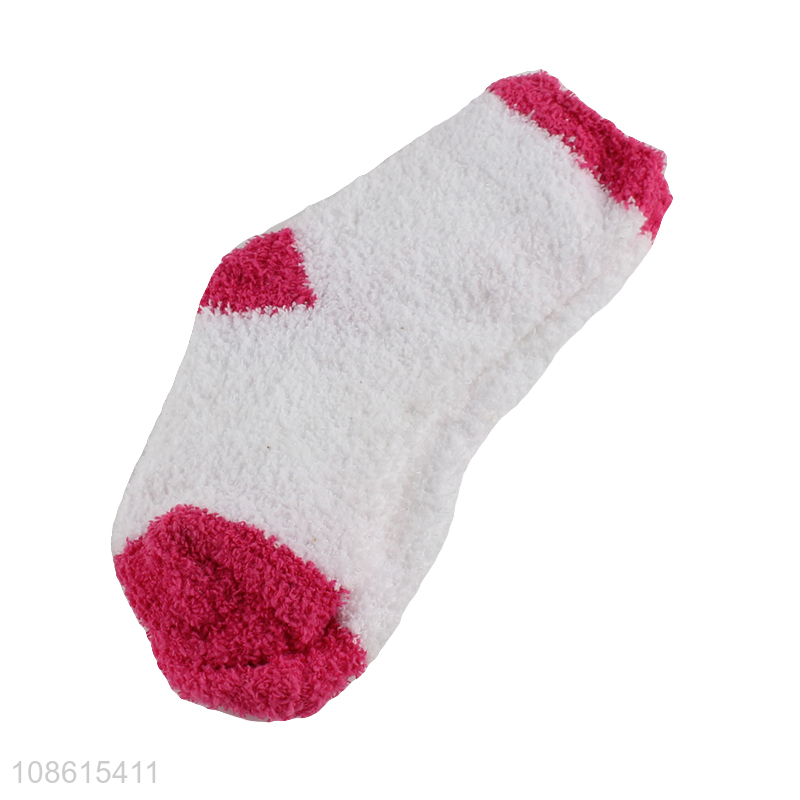 Factory supply women fleece half socks winter socks for sale