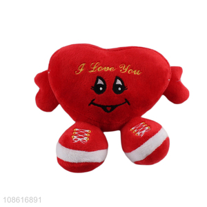 Hot selling soft cotton heart shape plush toys wholesale