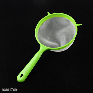 Good selling kitchen plastic strainer colander mesh with handle