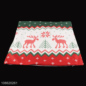 Top quality christmas decoration polyester pillow cover for sale