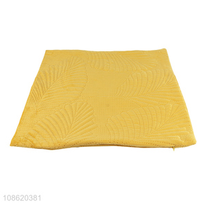 Hot items yellow polyester sofa square cushion cover for sale
