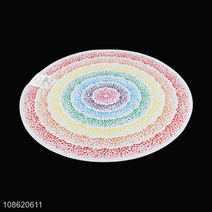 New product round woven textilene table mat <em>placemat</em> for sale