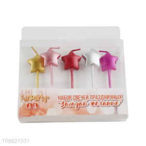 Top products star shape creative birthday cake candle for decoration