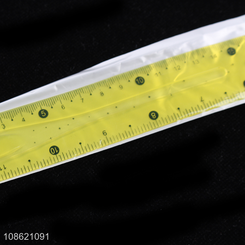 Top sale multicolor plastic school stationery straightedge ruler