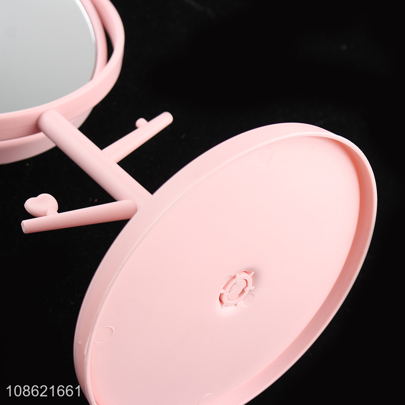 Wholesale multi-function single-sided rotating tabletop makeup mirror