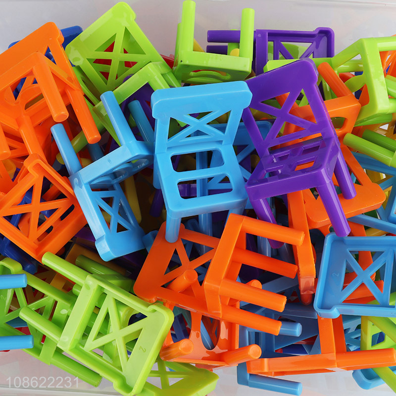 Popular products mini chair stacking balancing game toy for sale