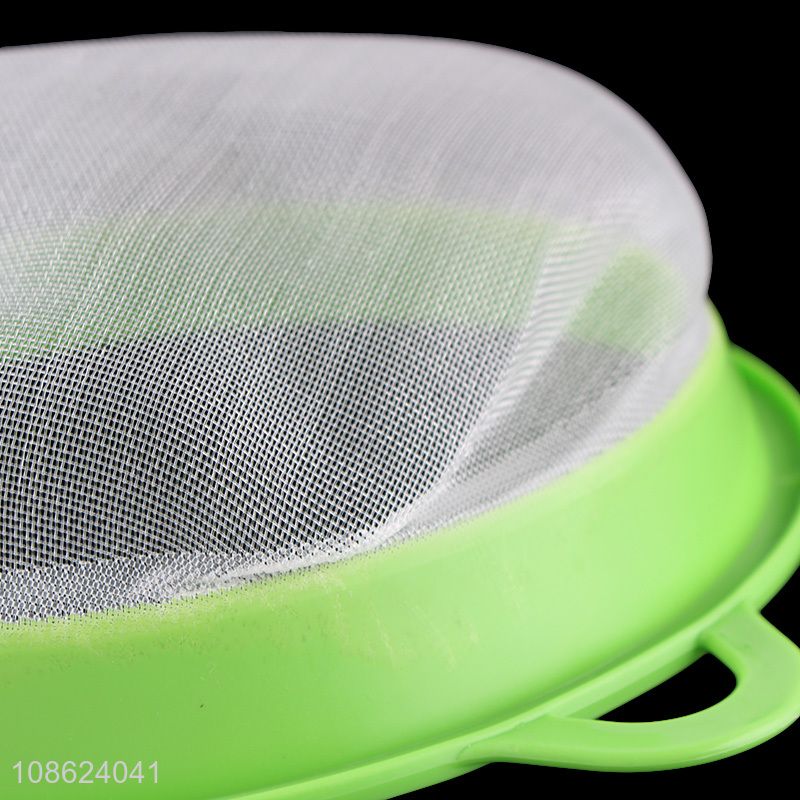 Top quality handheld plastic filter basket for kitchen gadget