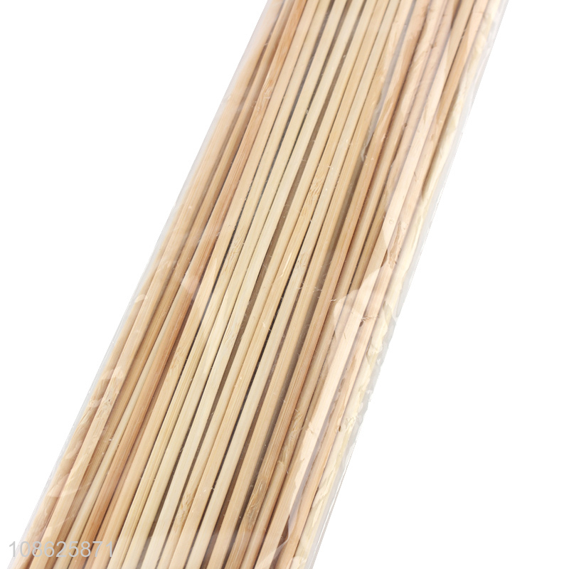 Wholesale 50pcs natural bbq skewers bamboo sticks for barbecue