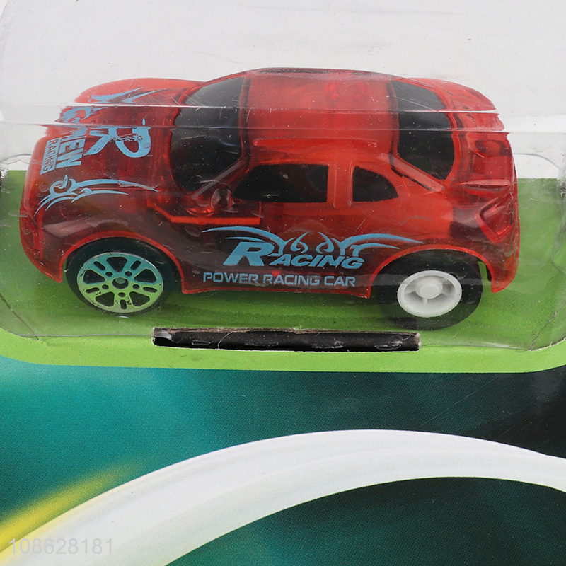 Hot selling glow in dark car railway toy race track toy
