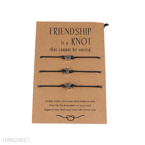 Top quality 3pcs alloy couple friendship fashion bracelet