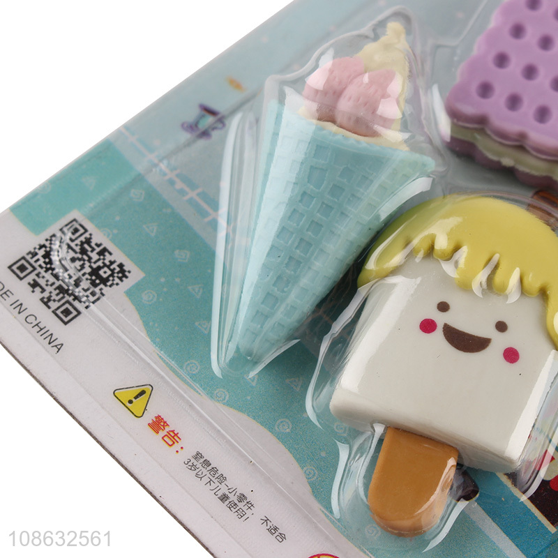 Hot products cartoon students stationery eraser set for sale