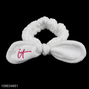 Wholesale bowknot makeup headband spa headband for women girls