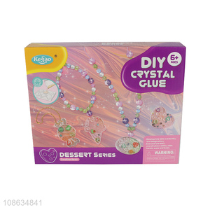 Online Wholesale DIY Crystal Glue Jewelry Making Kit For Kids Age 6+