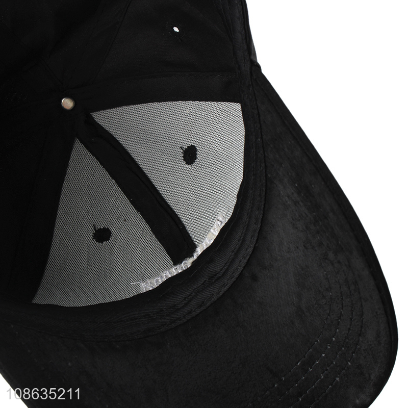 Popular products black polyester fashion baseball hat for sale