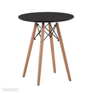 Wholesale MDF top coffee table folding cafe table with wooden legs