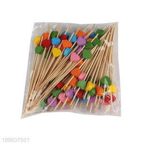 Hot selling 50pcs bamboo toothpicks for fruit cocktail party food