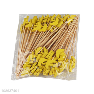 Good price 50pcs bamboo toothpicks for fruit desserts appetizers