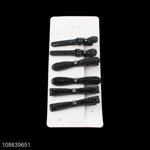 Hot selling acrylic stones hairpins bangs clips alligator hair barrettes