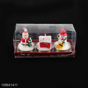 Hot items 3pcs christmas decorative candle for home décor