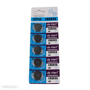 China factory 5pcs lithium battery button battery for sale