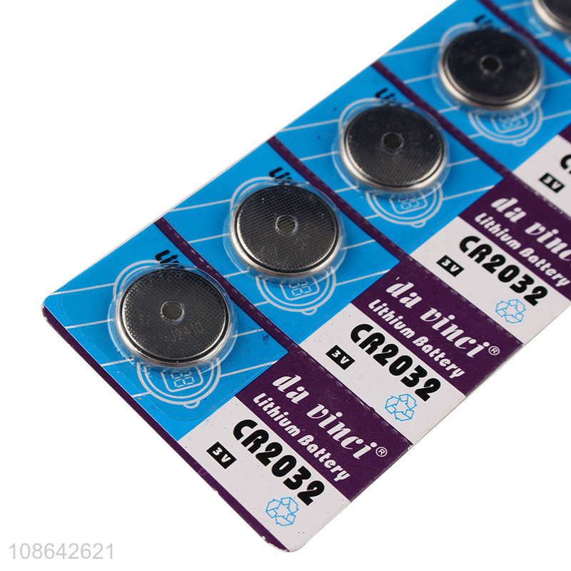 China factory 5pcs lithium battery button battery for sale